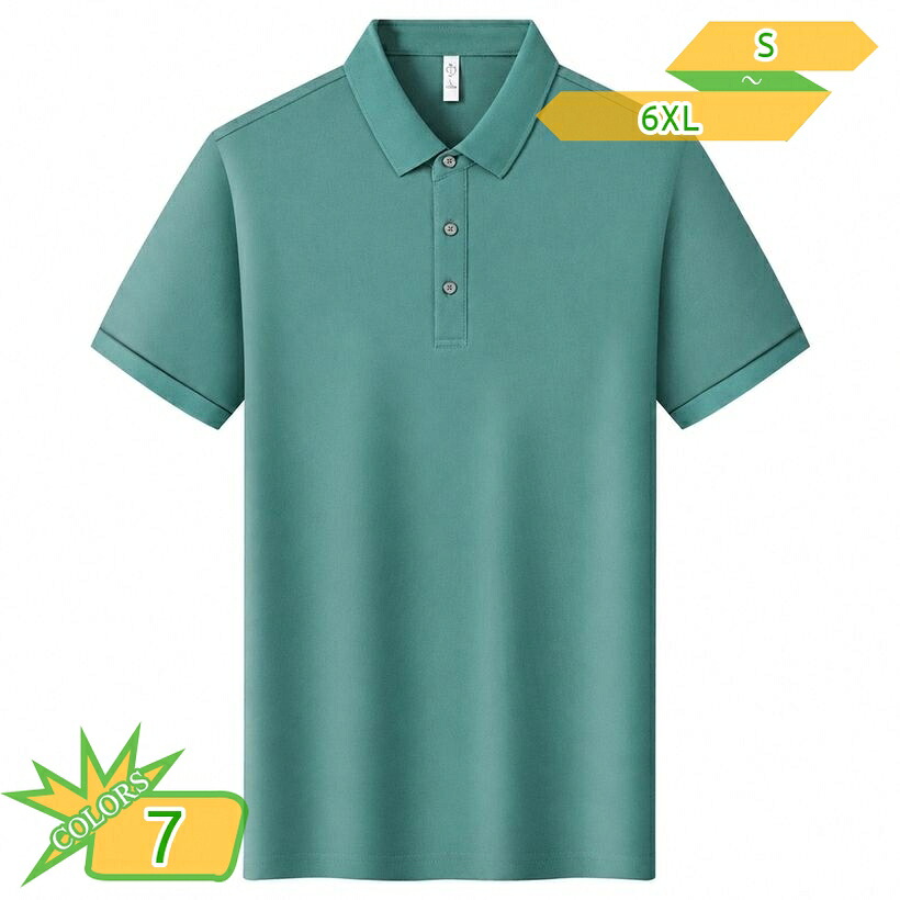 メンズ ポロシャツ 半袖 着痩せ見え ゆったり カジュアルシャツ 襟付き トップス 無地 ビジネス カットソー 通勤 通学 クールビズ 夏用 ゴルフ 運動 スポーツウェア 大きいサイズ takushistore｜takushistore