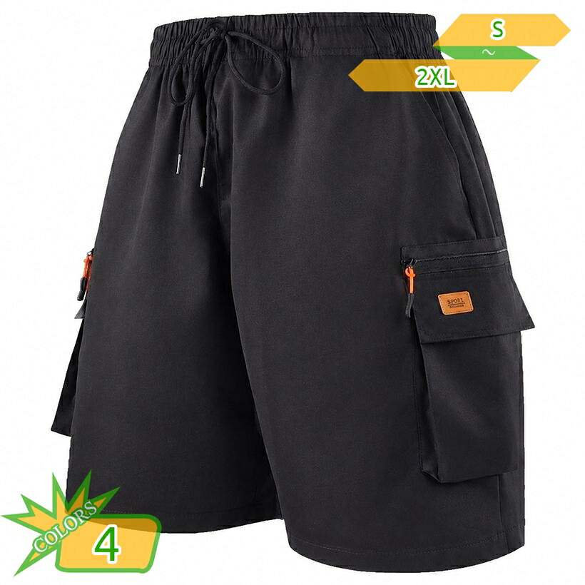 ゆったり ハーフパンツ メンズ 体型カバー カーゴショートパンツ ショートハーフ 5分丈 ミリタリー風 薄手 ポケット付き 無地 普段履き 旅行 紳士服 大きいサイズ takushistore｜takushistore 9,450円
