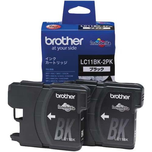 LC11BK-2PK ブラック 4本セット 2本入 2箱セット ブラザー 純正 インク 112