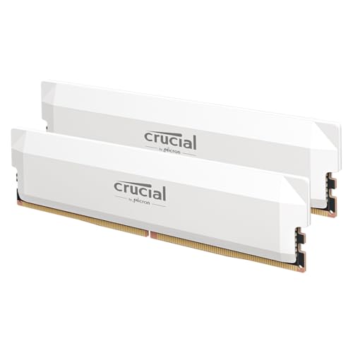 Crucial(クルーシャル) PRO (マイクロン製) 勉強机いの一番用記憶装置 16GB 2枚 DDR5-6400 大層らしい時辰儀 白いこと CP2K16G64C38U5W 国内定まり代わりになる店品