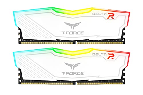 Team RGB WHITE 発光型LED8個モデル DDR4 3600Mhz(PC4-28800) 8GBx2枚(16GBkit) RGB DELTA WHITEシリーズ デスクトップ用メモリ ハイスピードタイプ 日本国内無期限正規保証 TF4D4
