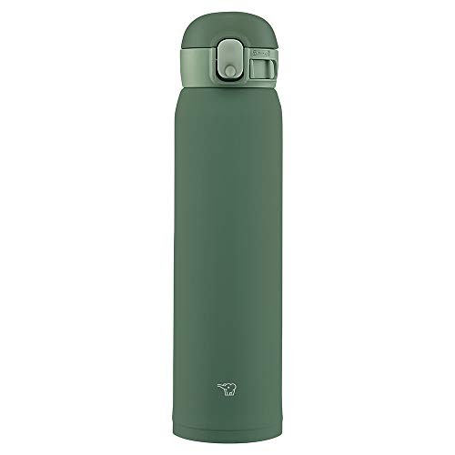 象印 (ZOJIRUSHI) 吸い筒 ワンタッチ ステンレスマグ シームレス 0.60L カーキ SM-WA60-GD