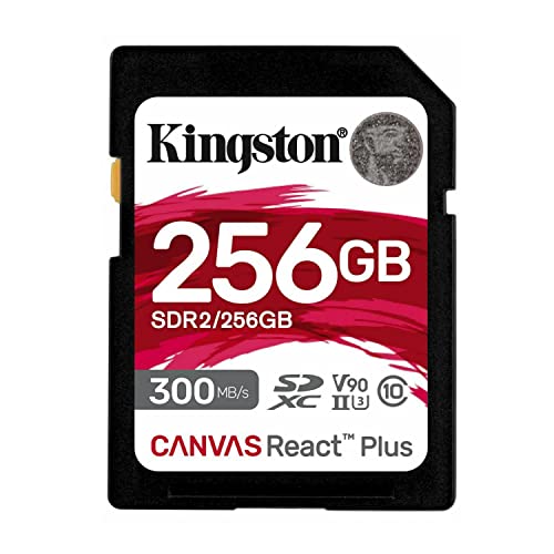 キングストン SDXCカード 256GB 最大300MB/s UHS-II V90 4K 8K Canvas React Plus SDR2/256GB カードのみ 製品寿命期間保証
