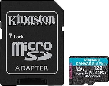 キングストン 128GB microSDXC Canvas Go Plus Gen4 200MB/秒 A2 U3 V30 アダプタ付き SDCG4/128GB