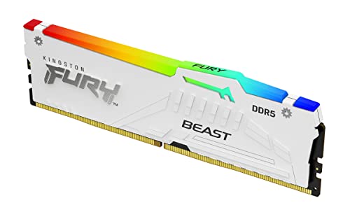 Kingston (キングストン) FURY Beast (フューリービースト) 白いこと RGB EXPO 32GB 5600MT/s DDR5 CL36 DIMM 事務机とっ始め力くらべ用記憶装置 2個書き割り KF556C36BWEAK2-32