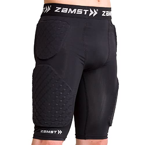 バスケットボール選手 選手愛用 ザムスト(ZAMST) パッド付ショーツ BRAVE-PAD SHORTS 75~81cm Mサイズ 388902 ブラック