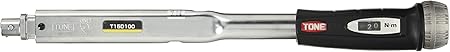 トネ(TONE) プレセット形トルクレンチ(ダイレクトセット 差替式) T15D100 φ15mm ブラック 100N m