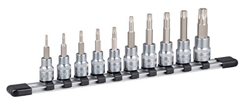 トネ(TONE) トルクスソケットセット(いじり防止タイプ ホルダー付) HTX310H 差込角9.5mm(3/8 ) 内容10点