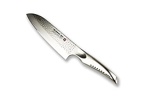 Global SAI 7 1/2インチ 三徳包丁 - 軽量日本製ステンレス カミソリの鋭いエッジ 手打ち刃 サムレスト 日本製 SAI-03
