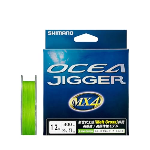 シマノ(SHIMANO) PEライン オシア ジガー MX4 300m 1.2号 ライムグリーン PL-O74P 釣り糸