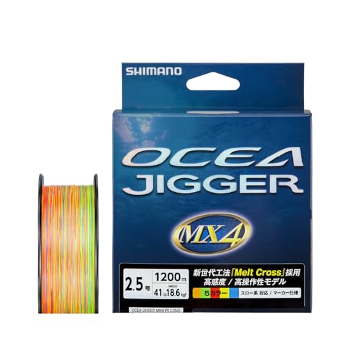 シマノ(SHIMANO) PEライン オシアジガー MX4 PE PL-O14X 1200m 2.5号 (41lb) マルチカラー｜TalesStore 店