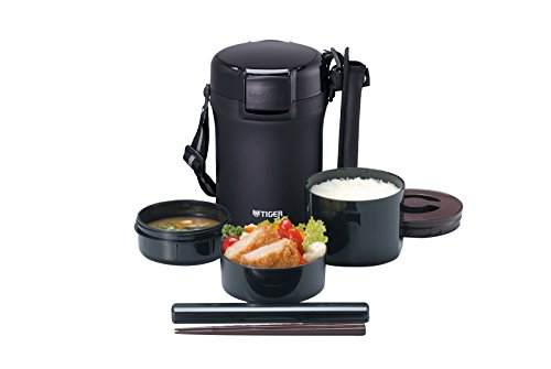 タイガー 魔法瓶 保温 弁当箱 ステンレス ランチ ジャー 茶碗 約 3 杯分 ブラック LWU-A172-KM Tiger｜TalesStore 店 9,585円