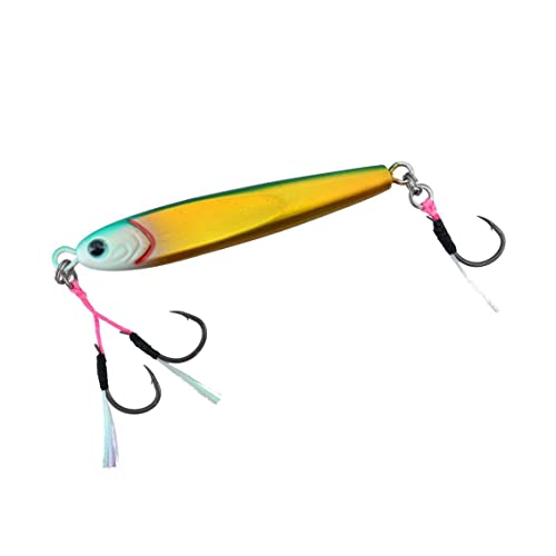ダイワ(DAIWA) 金属元素ジッグ TGベイト SLJ 80g アデルフラッシュグリーンゴールドグローヘッド