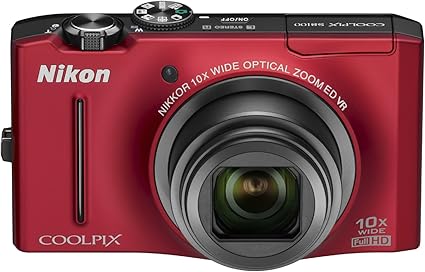 Nikon デジタル写真機 COOLPIX S8100 閃光電球赤いこと S8100RD 1210万絵素 光学10倍望遠レンズ 広角30粍 3.0型液晶 後ろ側素っ破抜き型CMOS