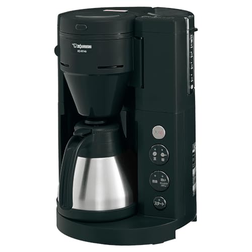 象印 コーヒーメーカー 珈琲通 全自動 1~4杯用 ミル一体型 挽き目濃さ調節 選べるフィルター 丸洗いOK ステンレスサーバーつき ブラック EC-RT40-BA