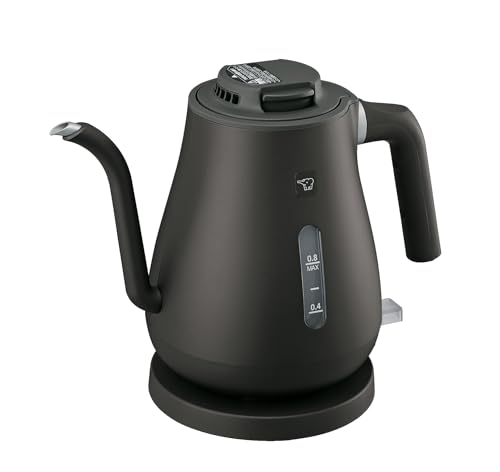 象印 電気ケトル 0.8L 細口タイプ ドリップケトル 注ぎやすさと安全設計 セピアブラック CK-LA08-BZ