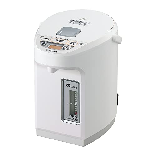 象印 灯し火ポット 2.2リッター 満量13分ハイスピード沸とう まほうびん保温 蒸汽船受け答え社会システム 省エネ流行り物付き添い人 5度合い気温据え付ける 白いこと CV-WB22-WA