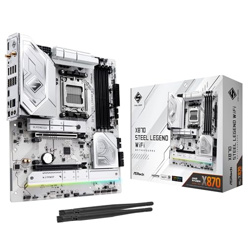 ASRock お母さんゲーム盤 X870 Steel Legend 無線LAN AMD Ryzen 9000 続きもの 中央処理装置 (Soket AM5) 相応う X870 手当て仕掛ける ATX お母さんゲーム盤  国内置き目代わりになる店品