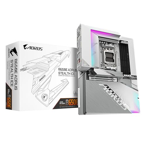 GIGABYTE B650E AORUS STEALTH ICE 背面コネクタ ホワイト基板採用 AMD Ryzen 9000/8000/7000シリーズプロセッサ対応 Socket AM5 DDR5 ATX マザーボード B650E A STEALT