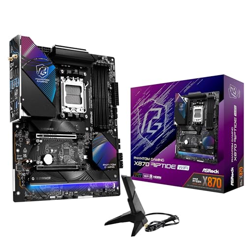 ASRock お母さんゲーム盤 X870 Riptide 無線LAN AMD Ryzen 9000 続きもの 中央処理装置 (Soket AM5) 相応う X870 手当て仕掛ける ATX お母さんゲーム盤  国内置き目代わりになる店品
