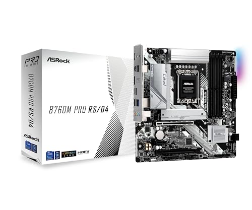 ASRock マザーボード B760M Pro RS/D4 Intel 第12世代 13世代 CPU ( LGA1700 )対応 B760チップセット DDR4 Micro ATX マザーボード 国内正規代理店品