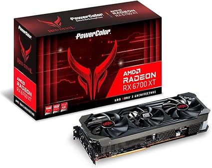 Power Color AMD Radeon RX6700XT積み上げる グラフィックゲーム盤 GDDR6 12GB  国内置き目代わりになる店品  AXRX 6700XT 12GBD6-3DHE/OC