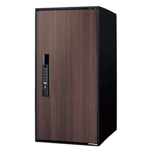 パナソニック 宅配ボックス e-COMBO Light (イーコンボライト) CTN6250RMW ラージタイプ (高さ79cm) ダークウッド 前取出し 右開き 後付け用 電池式(電池別売) 電子錠 テンキー 非常用キー付属 簡単設置 受取 発送