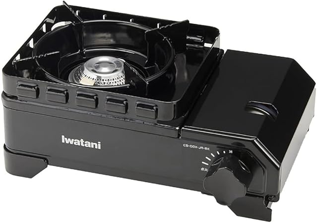 イワタニ Iwatani 岩谷 カセットフー タフまるジュニア ブラック ケース付き カセットコンロ バーベキューコンロ ガス キャンプ アウトドア BBQコンロ 日本製 CB-ODX-JR-BK