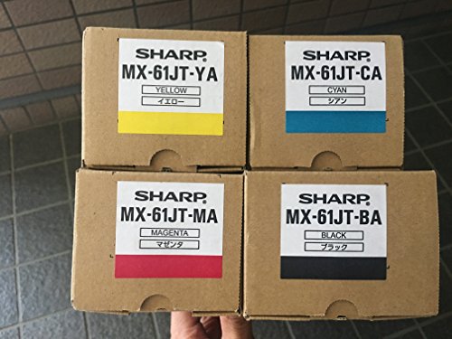 MX-61JT ブラック シアン マゼンタ イエロー 4色セット純正(シャープ)(MX-6170FN MX-6150FN MX-5170FN MX-5150FN MX-4170FN MX-4150FN MX-3650FN MX-3150FN MX-26