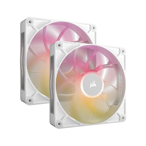 CORSAIR iCUE LINK RX140 MAX RGB クランク一揃いの道具 140粍 PWM マイコン入れもの気違い 30粍厚 デュアル容器に並べる iCUE LINK取り合わせこしき属する  白いこと CO-9051040-WW