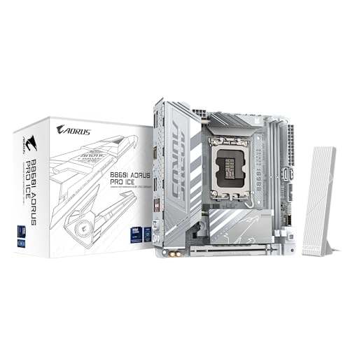 GIGABYTE B860I AORUS PRO ICE - Intel 用 ホワイト色 Mini-ITX 小型PC向けゲーミングマザーボード MB6672