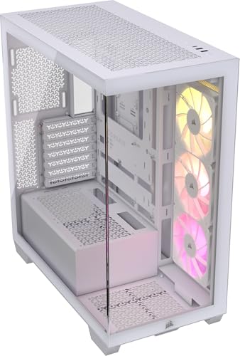 CORSAIR 3500X ARGB Tempered Glass 真っただ中円柱パソコン入れもの 白いこと CC-9011279-WW