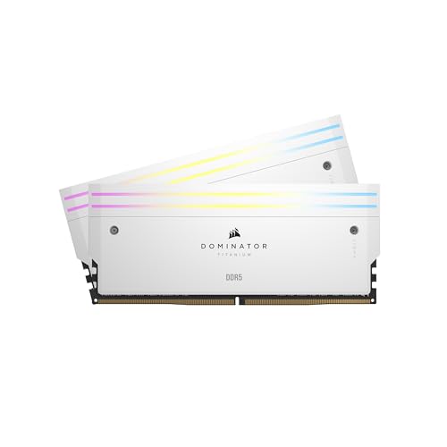 CORSAIR DDR5-6000MHz 事務机とっ始めパソコン用記憶装置 DOMINATOR TITANIUM DDR5続きもの (パソコン5-48000) Intel XMP記憶装置一揃いの道具 32GB 白いこと  16GB 2枚  CL30 CMP32GX5M2B