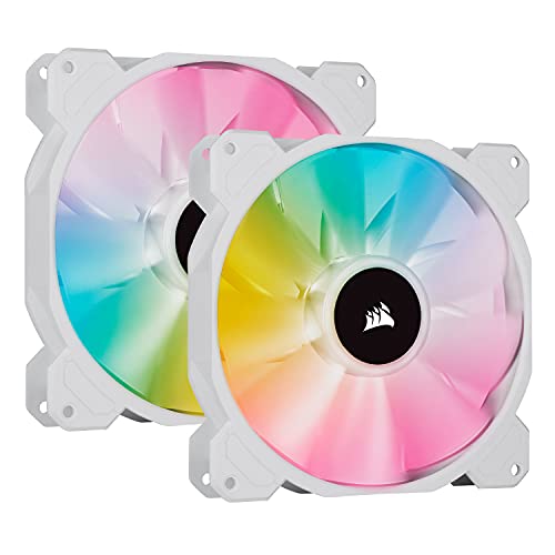 CORSAIR iCUE SP140 RGB ELITE Performance 140粍 PWM Dual Fan Kit with Lighting Node CORE ホワィト マイコン入れもの気違い 14糎 CO-9050139-WW