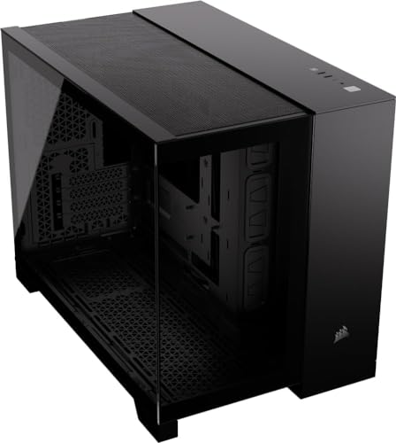 CORSAIR 2500X Micro ATX Dual Chamber マイコン入れもの 黒いこと CC-9011265-WW パソコン・周辺機器-PCケース・筐体