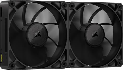 CORSAIR iCUE LINK RX140 MAX スターターキット 140mm PWM PCケースファン 30mm厚 デュアルパック iCUE LINKシステムハブ付属 ブラック CO-9051044-WW|TalesStore 店