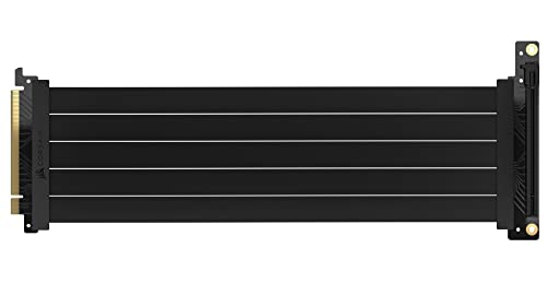 CORSAIR Premium PCIe 4.0 x16 Extension Cable 300mm グラフィックカード 縦置き用 ライザーケーブル CC-9310001-WW ブラック