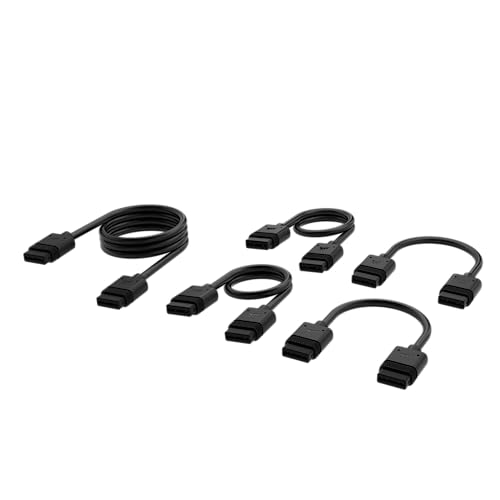 CORSAIR iCUE LINK ケーブルセット (100mm 200mm 600mm 両端ストレート配線タイプ 計5本セット) CL-9011118-WW