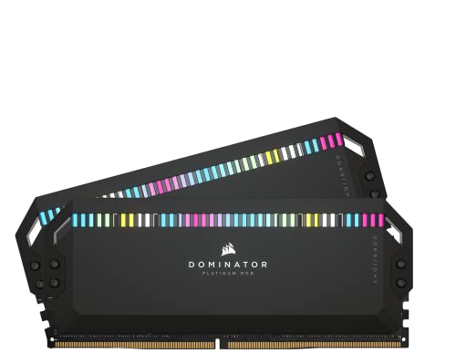 CORSAIR DDR5-6000MHz デスクトップPC用メモリ DOMINATOR PLATINUM RGB DDR5シリーズ (PC5-48000) Intel XMPメモリキット 32GB ブラック 16GB 2枚 CMT32GX5M2E6|TalesStore 店