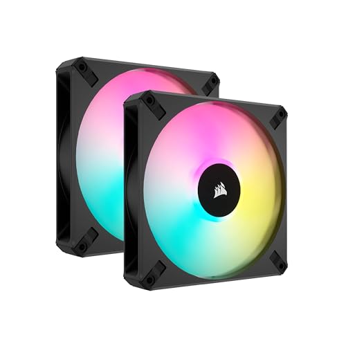 CORSAIR AF140 RGB ELITE Dual Pack with Lighting Node CORE XT PCケースファン CO-9050156-WW FN1862 ブラック