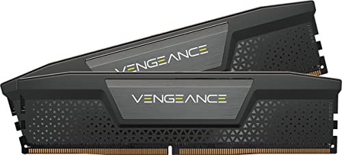 CORSAIR DDR5-6000MHz 事務机とっ始めパソコン用記憶装置 VENGEANCE DDR5続きもの (パソコン5-48000) Intel XMP記憶装置一揃いの道具 32GB 黒いこと  16GB 2枚  CMK32GX5M2B6000C30