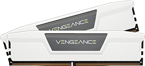 CORSAIR DDR5-6000MHz デスクトップPC用メモリ VENGEANCE DDR5シリーズ AMD EXPO Intel XMPメモリキット 32GB ホワイト 16GB 2枚 CMK32GX5M2B6000Z30W