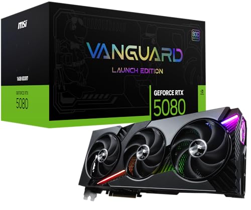 MSI GeForce RTX 5080 16G VANGUARD SOC LAUNCH EDITION グラフィクス歌留多 VD8973