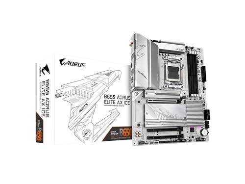 GIGABYTE B650 AORUS ELITE AX ICE AMD Ryzen 7000続きもの相応う Socket AM5 DDR5 ホワイトカラー ATX お母さんゲーム盤 B650 A ELITE AX ICE MB6453