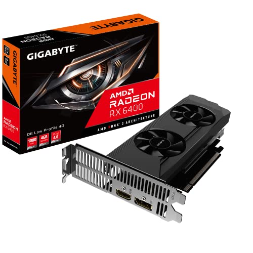 GIGABYTE AMD Radeon RX6400申し受ける グラフィックゲーム盤 GDDR6 4GB 国内置き目代わりになる店 GV-R64D6-4GL 黒 グラフィックボード-PCパーツ-パソコン・周辺機器