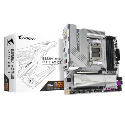 GIGABYTE B650M AORUS ELITE AX ICE AMD Ryzen 7000シリーズ対応 Socket AM5 DDR5 ホワイトカラー Micro-ATX マザーボード B650M A ELITE AX ICE MB6462 28,978円