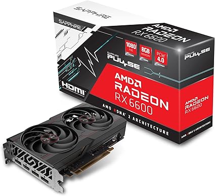 Sapphire PULSE Radeon RX 6600 8GB グラフィクスゲーム盤 11310-01-20G VD7869