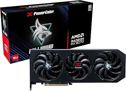 Power Color Radeon RX9070 積み上げる グラフィックゲーム盤 GDDR6 16GB 国内定め事代わりになる店品 RX9070 16G-L/OC