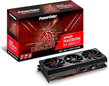 PowerColor AMD Radeon RX 6800 XT積み上げる グラフィクス歌留多 オリジナルファンモデル RED DRAGON  AXRX 6800XT 16GBD6-3DHR/OC