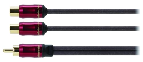 オーディオテクニカ AT-RS240J2 PC-Triple C+OFC ハイブリッドオーディオケーブル Y型 オス1メス2 RCA 耐熱 耐ノイズ 車載用 小型プラグ 0.3m